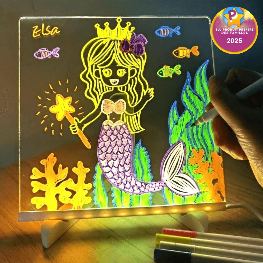 Bioxa™ - Planche à dessin lumineuse à LED pour enfants