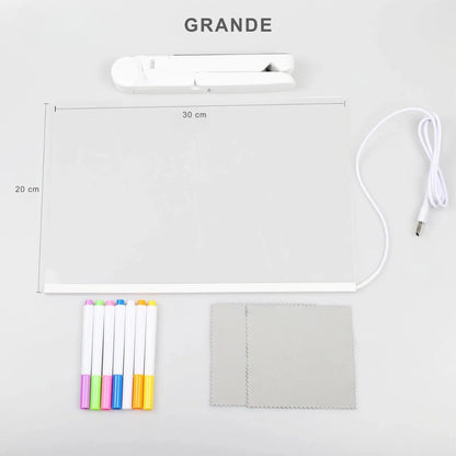 Bioxa™ - Planche à dessin lumineuse à LED pour enfants
