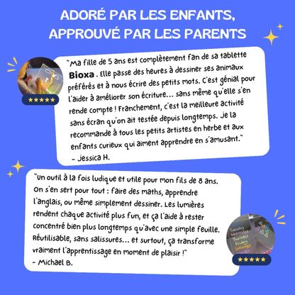 Bioxa™ - Planche à dessin lumineuse à LED pour enfants