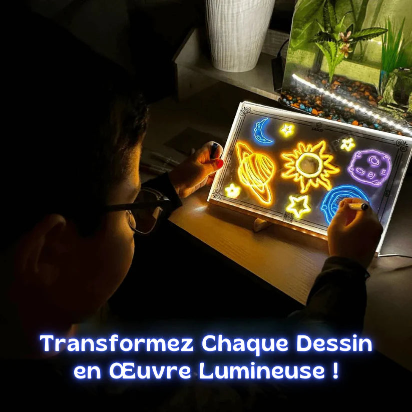 Bioxa™ - Planche à dessin lumineuse à LED pour enfants